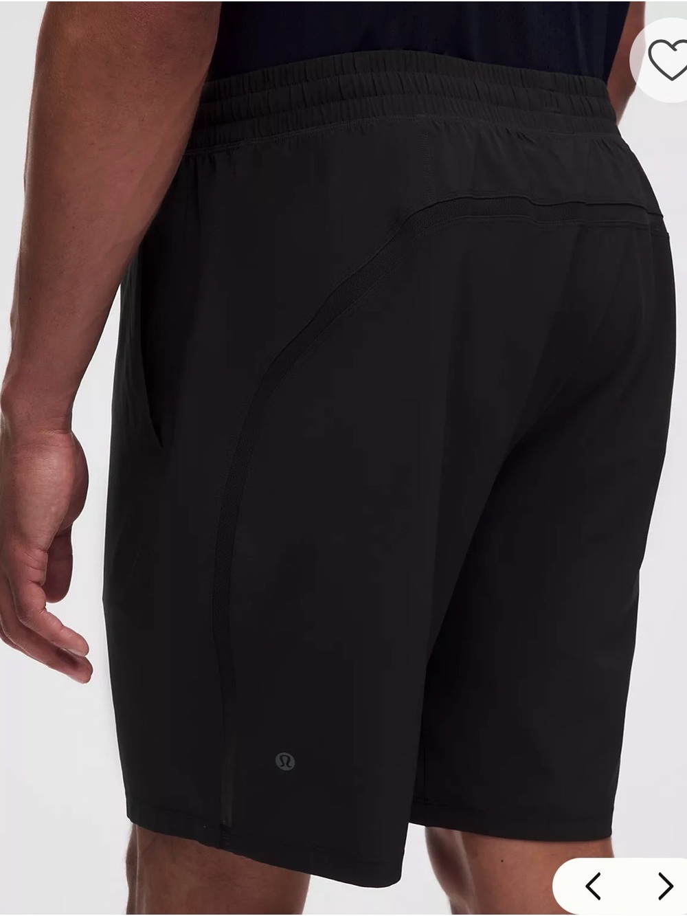 lululemon athletica Men's Black Pacemaker Lined 9” Training Shorts